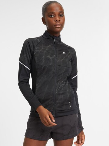 FILA Athletic Jacket 'RIDGE AOP' in Black: front