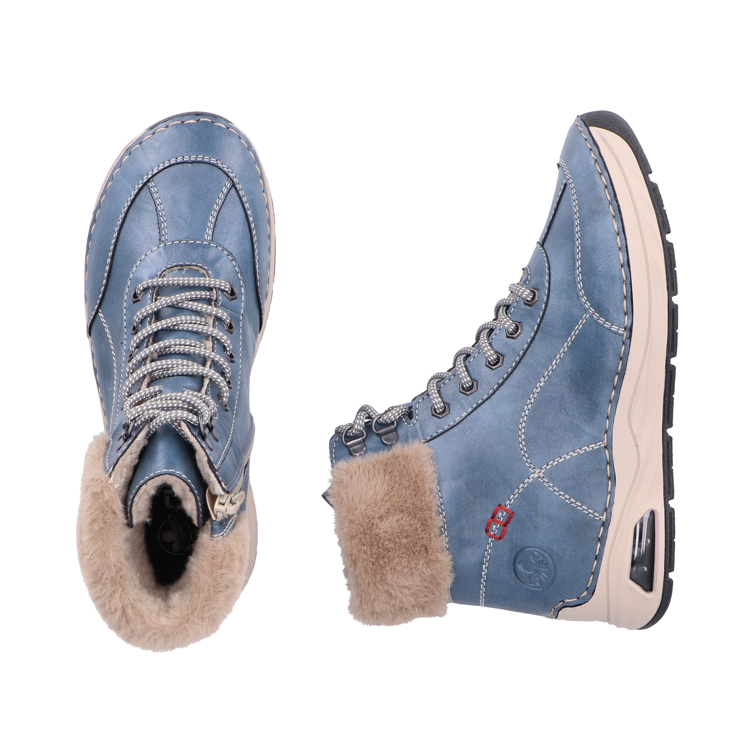 Rieker Lace-Up Boots '44530' in Blue