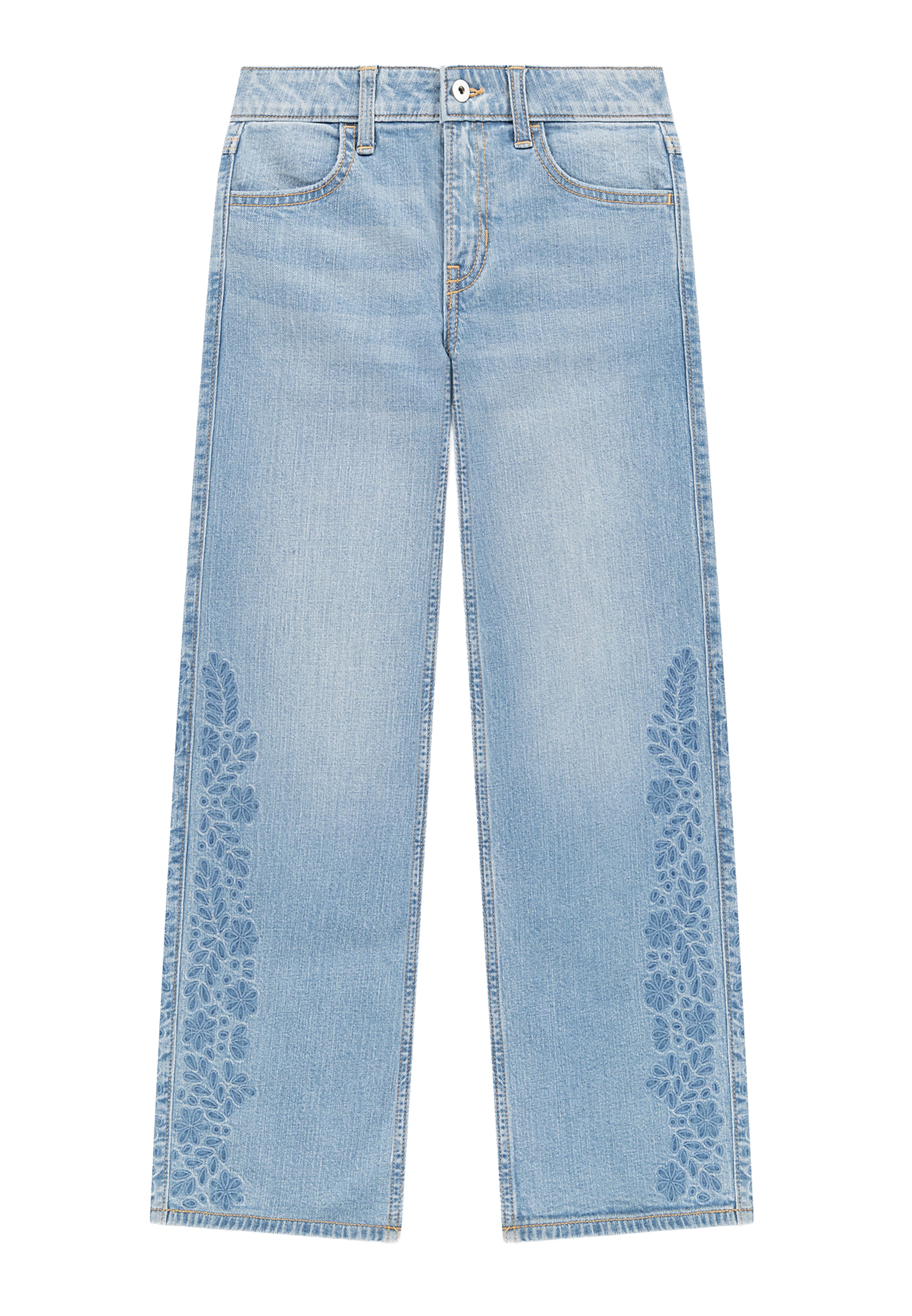 Abercrombie & Fitch Wide leg Jeans i blå: framsida