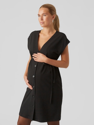 MAMALICIOUS - Vestido camisero 'Laila' en negro: frente