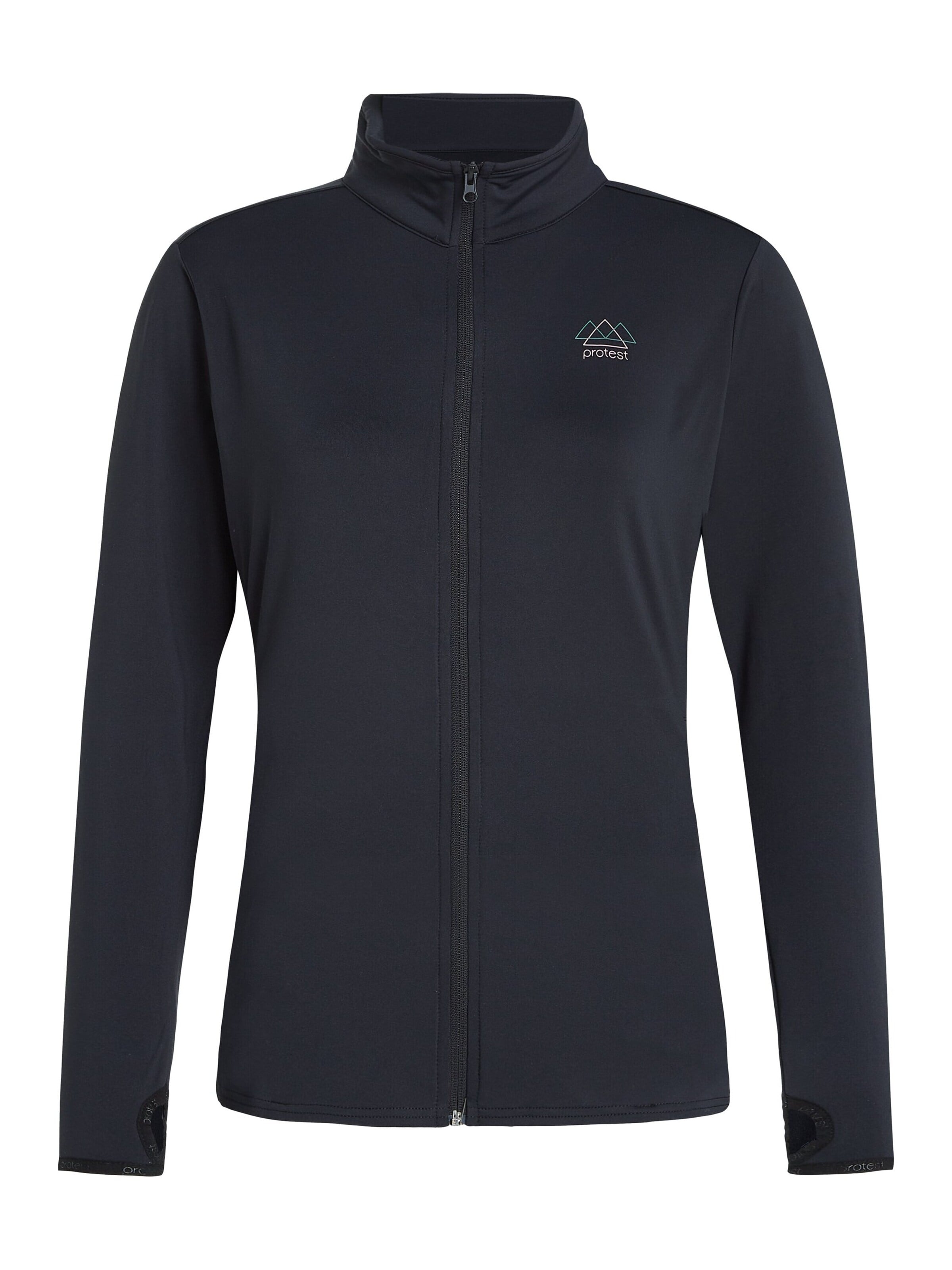 PROTEST Sports sweat jacket 'PRTPEEPAL' in Black: front