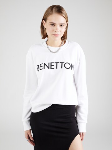 UNITED COLORS OF BENETTON Sweatshirt in Wit: voorkant