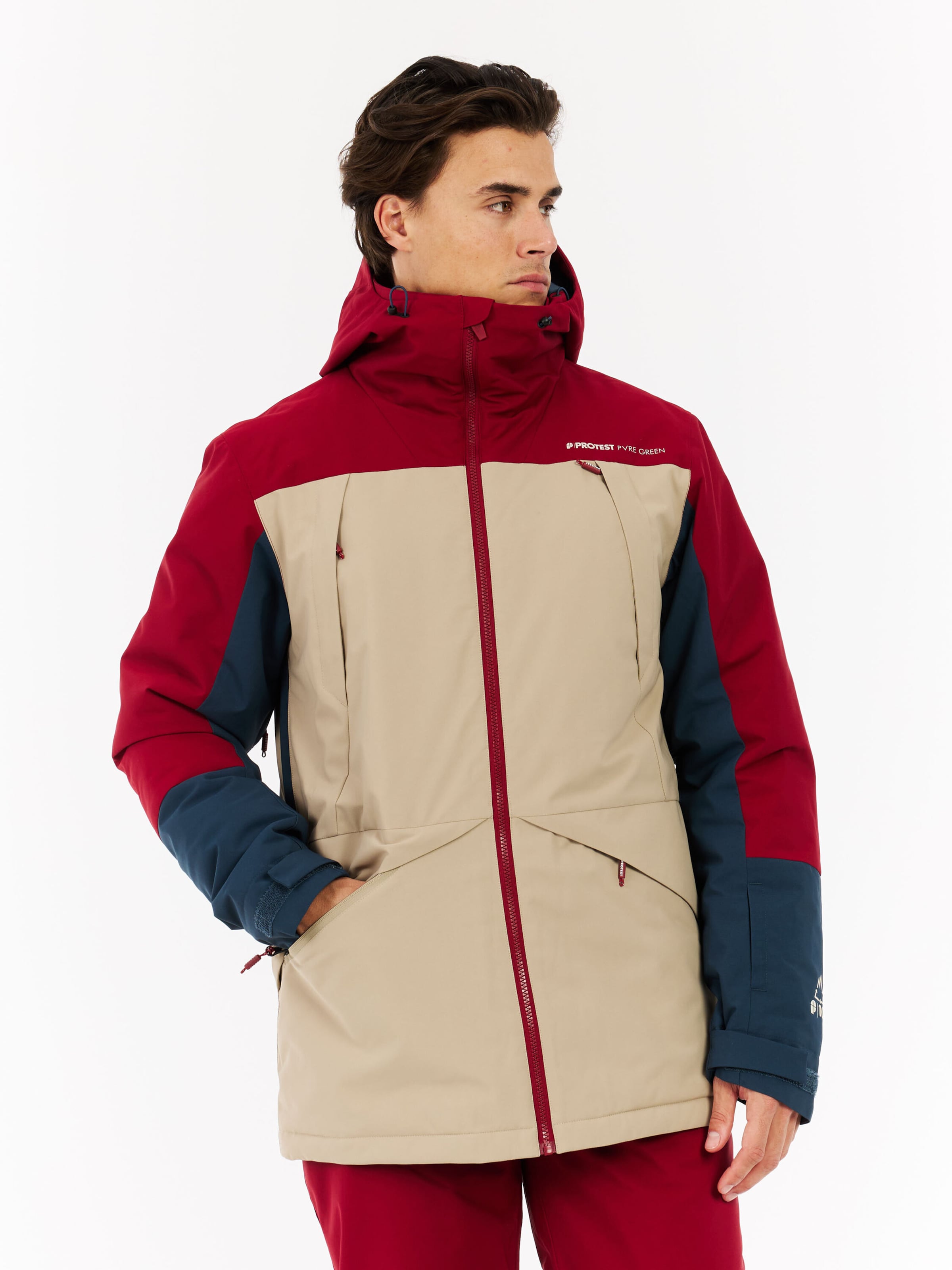 PROTEST Sportjacke 'PRTDunton'‌‌‌‌‌‌‌‌‌‌ in Rot: Vorderseite