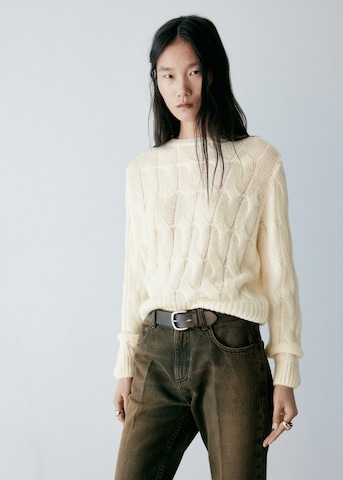 MANGO Trui 'GUSTOSO' in Beige: voorkant