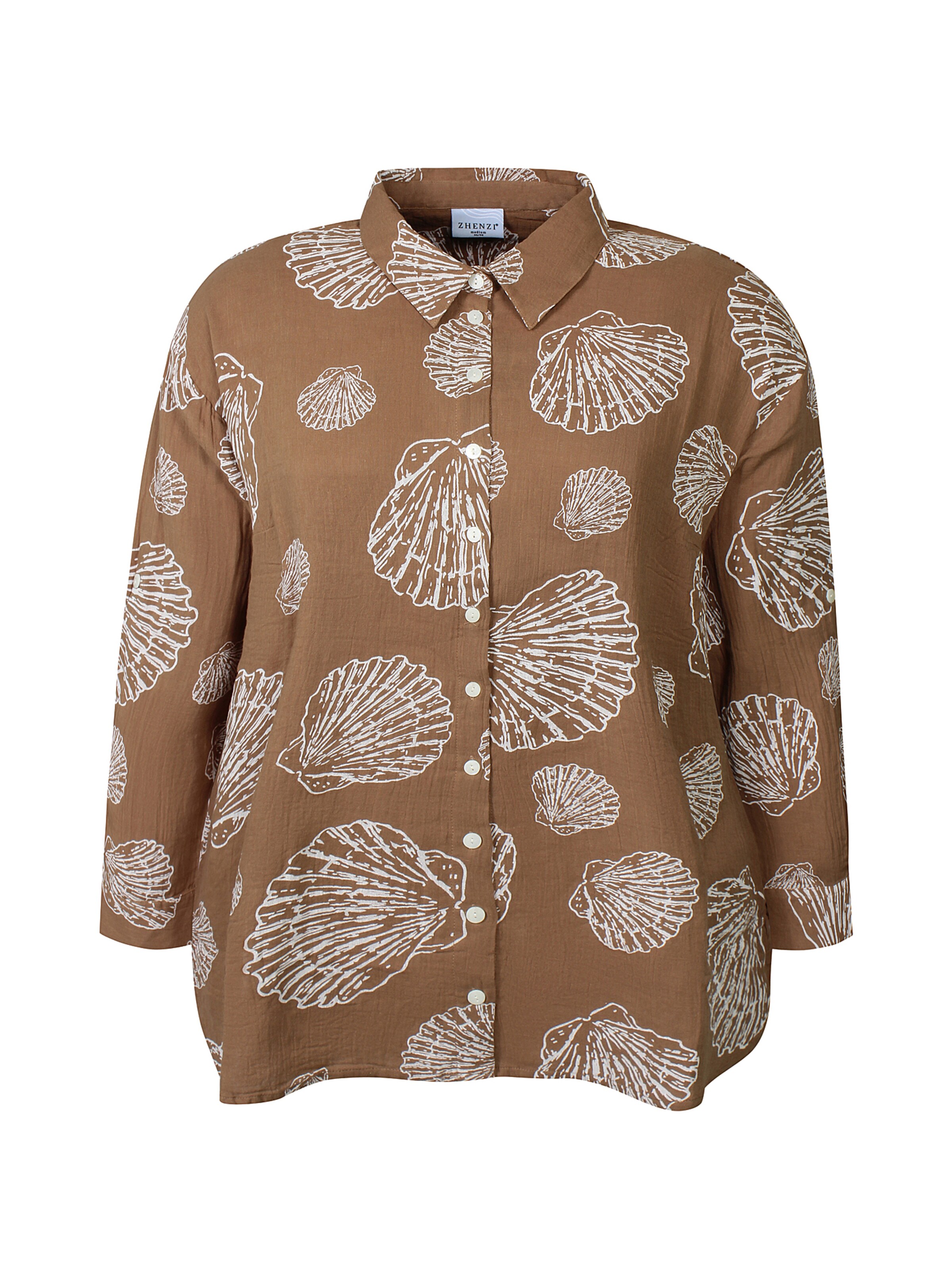 Zhenzi Blouse 'Jessi 1391' in Brown: front