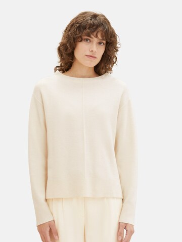 Pull-over TOM TAILOR en beige : devant