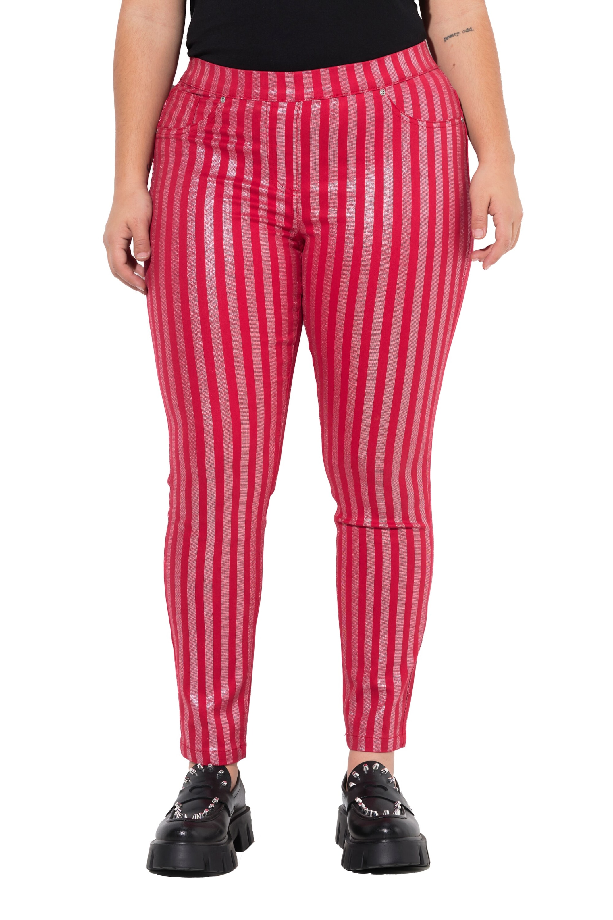 Angel of Style Slimfit Broek in Rood: voorkant