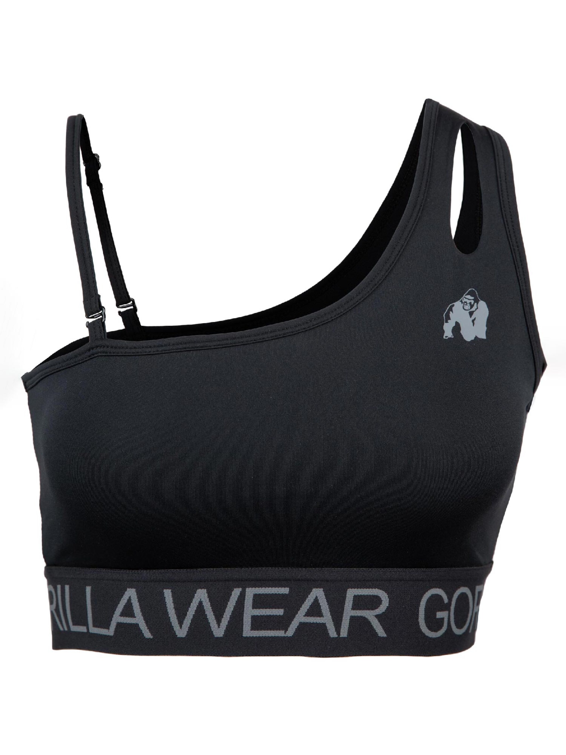 Bustino Reggiseno 'Osseo' di Gorilla Wear in nero: frontale