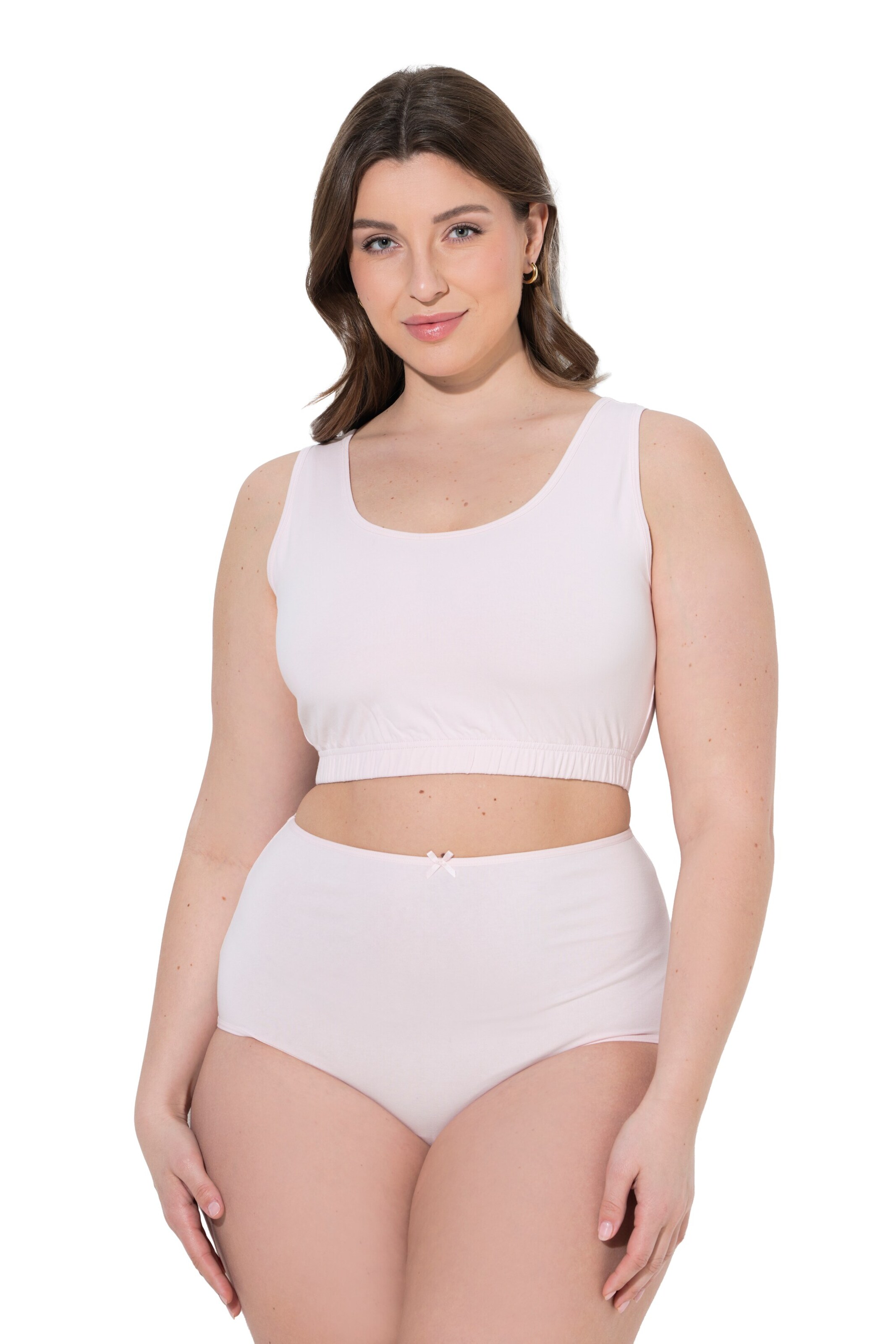 Ulla Popken Bralette Bra in Pink: front