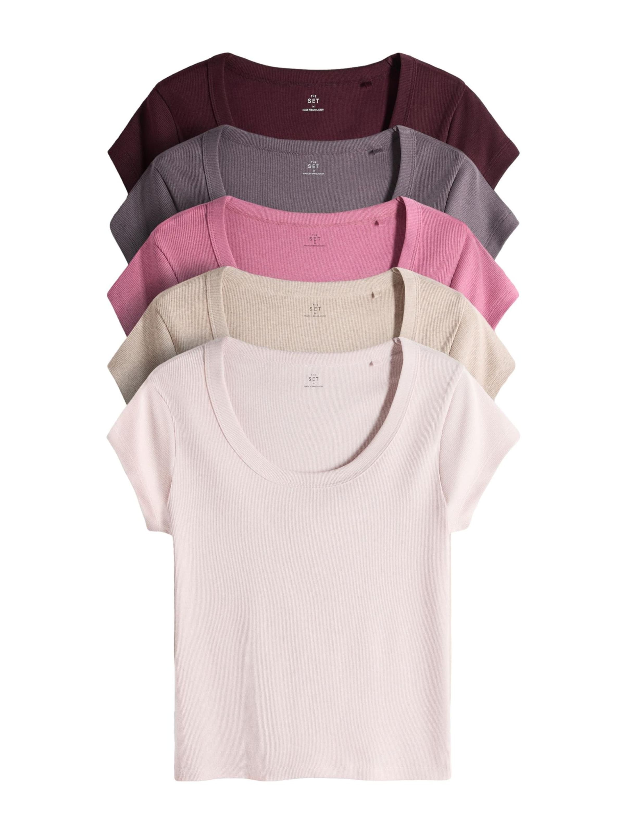 T-shirt The Set en mélange de couleurs : devant