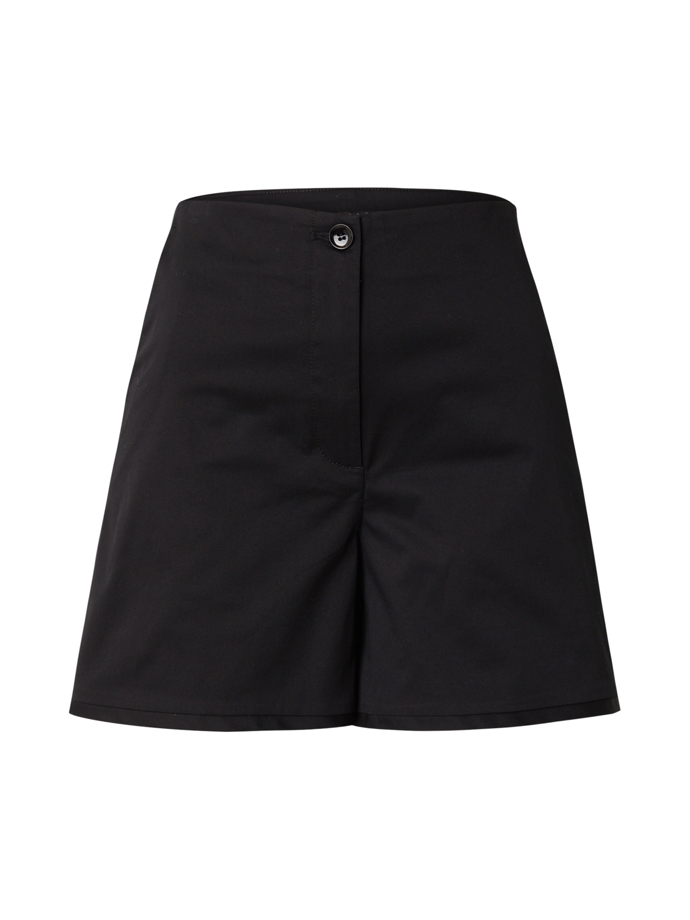 SisleyLoosefit Hlače - crna boja: prednji dio