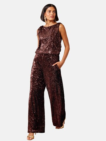 love & roses Wide Leg Hose in Braun: Vorderseite