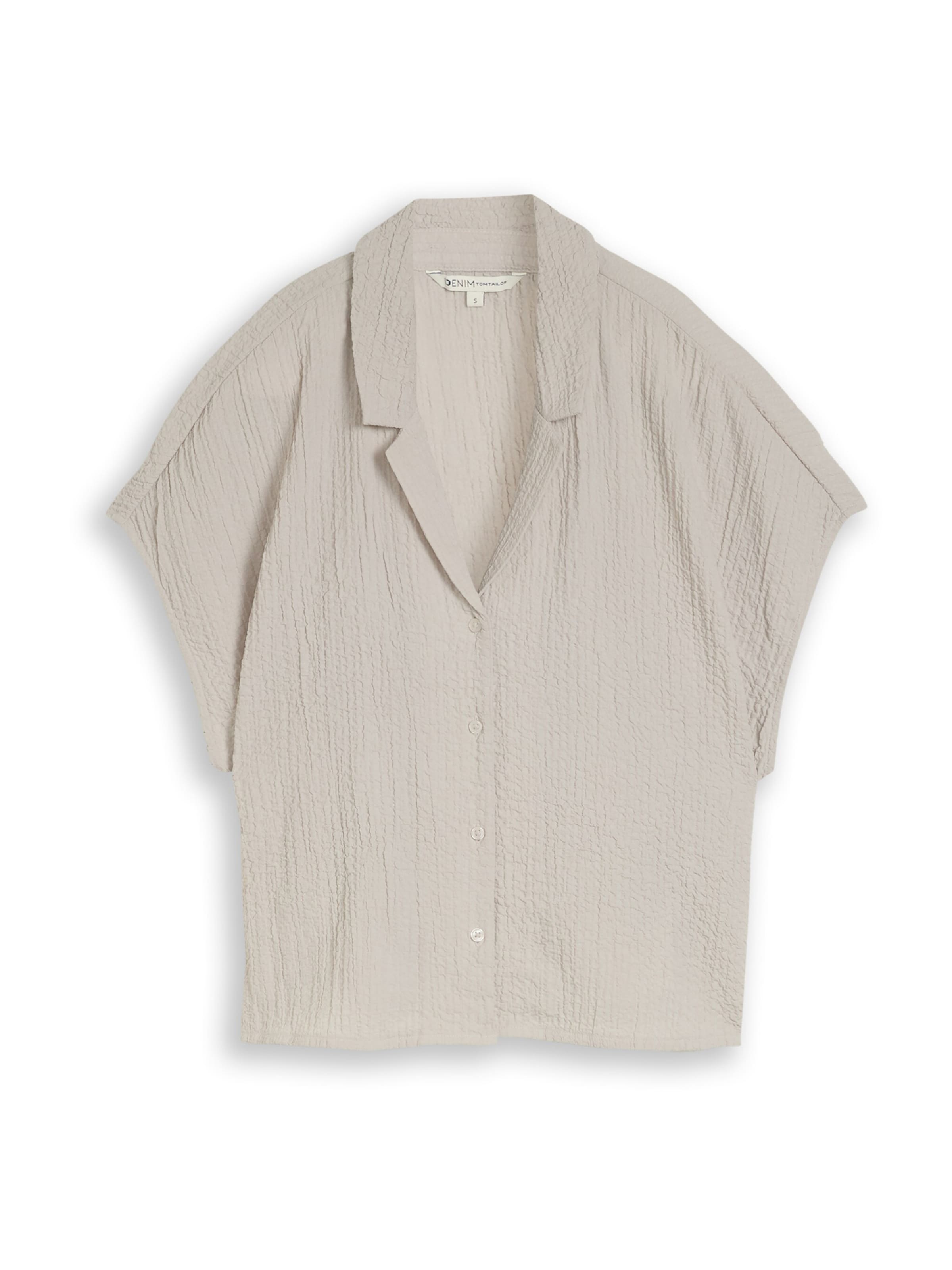 TOM TAILOR DENIM Blouse in Grijs: voorkant