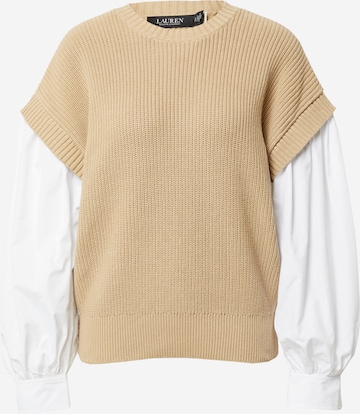 Pull-over Lauren Ralph Lauren en beige : devant