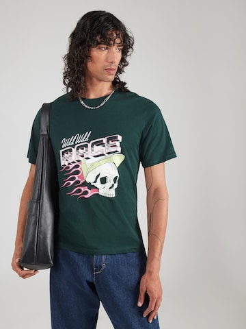 JACK & JONES - Camiseta 'JJTRACK SKULL' en verde: frente