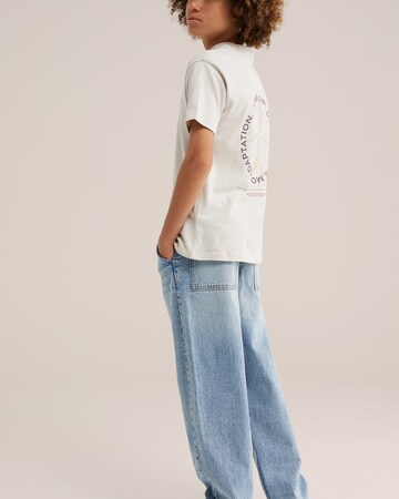 T-Shirt WE Fashion en beige