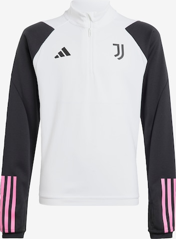 ADIDAS PERFORMANCE Athletic Sweatshirt 'Juventus Turin Tiro 23' in White: front