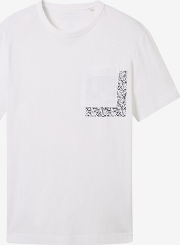 T-Shirt TOM TAILOR en blanc : devant