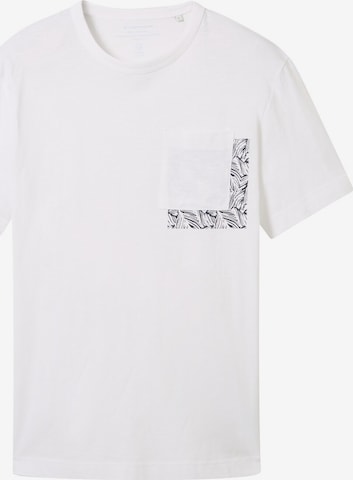 T-Shirt TOM TAILOR en blanc : devant