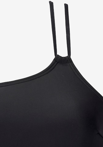 LASCANA Bralette Swimsuit 'LAS' in Black
