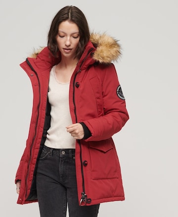 Parka d’hiver 'Everest' Superdry en rouge