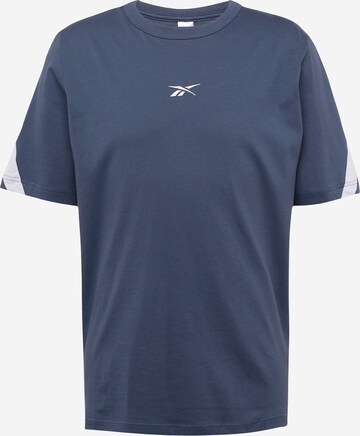 T-Shirt Reebok en bleu : devant