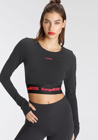 KangaROOS Sportshirt in Schwarz