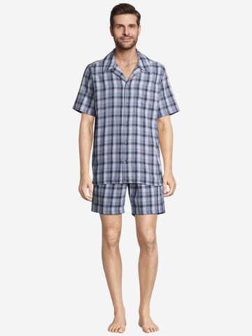 SEIDENSTICKER Pyjama kurz 'Classic Twill'‌‌‌‌‌‌‌ in Blau