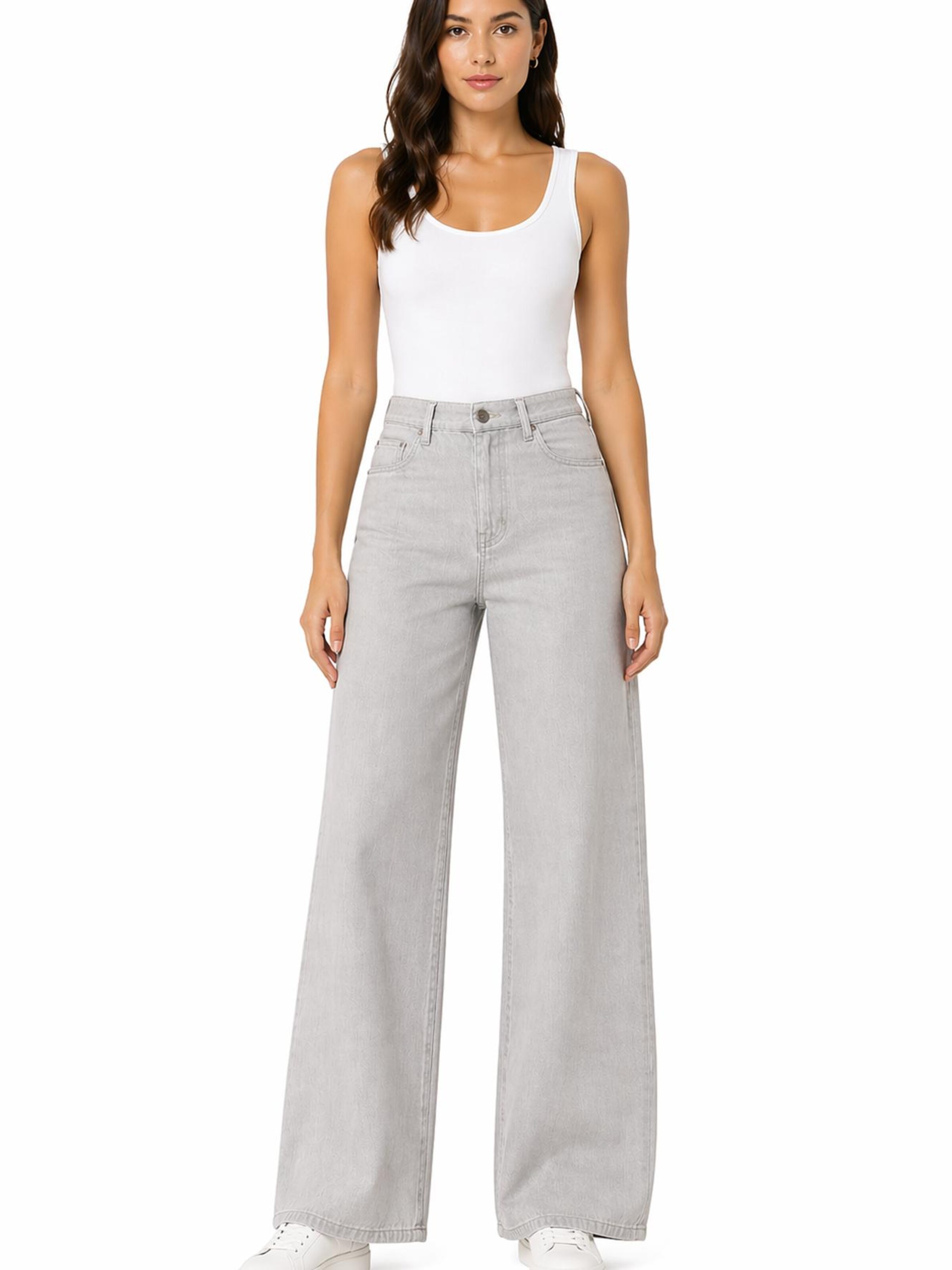 YAYA Wide Leg Jeans‌ in Grau