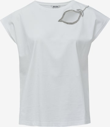T-shirt Salsa Jeans en blanc : devant