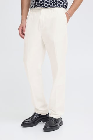 Casual Friday Regular Chino trousers ' CFMarc Linen Mix ' in White: front