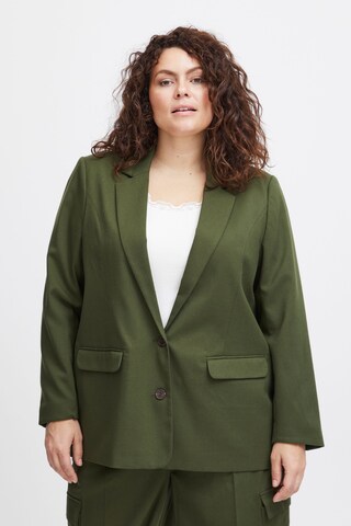 Fransa Curve Blazer 'Plea' in Green: front