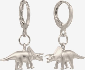 Fräulein Wunder Kolczyki 'Dinos Triceratops' w kolorze srebrny: przód