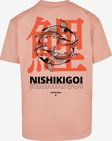T-Shirt 'Nishikigoi Koi Japan Grafik' F4NT4STIC en rose