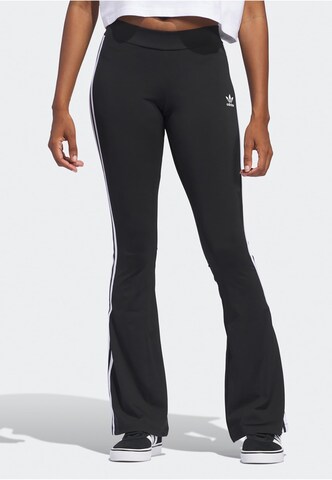 ADIDAS ORIGINALS Flared Leggings in Black: front
