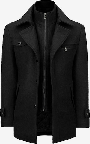 YOUTHUP Winter Coat in Black: front