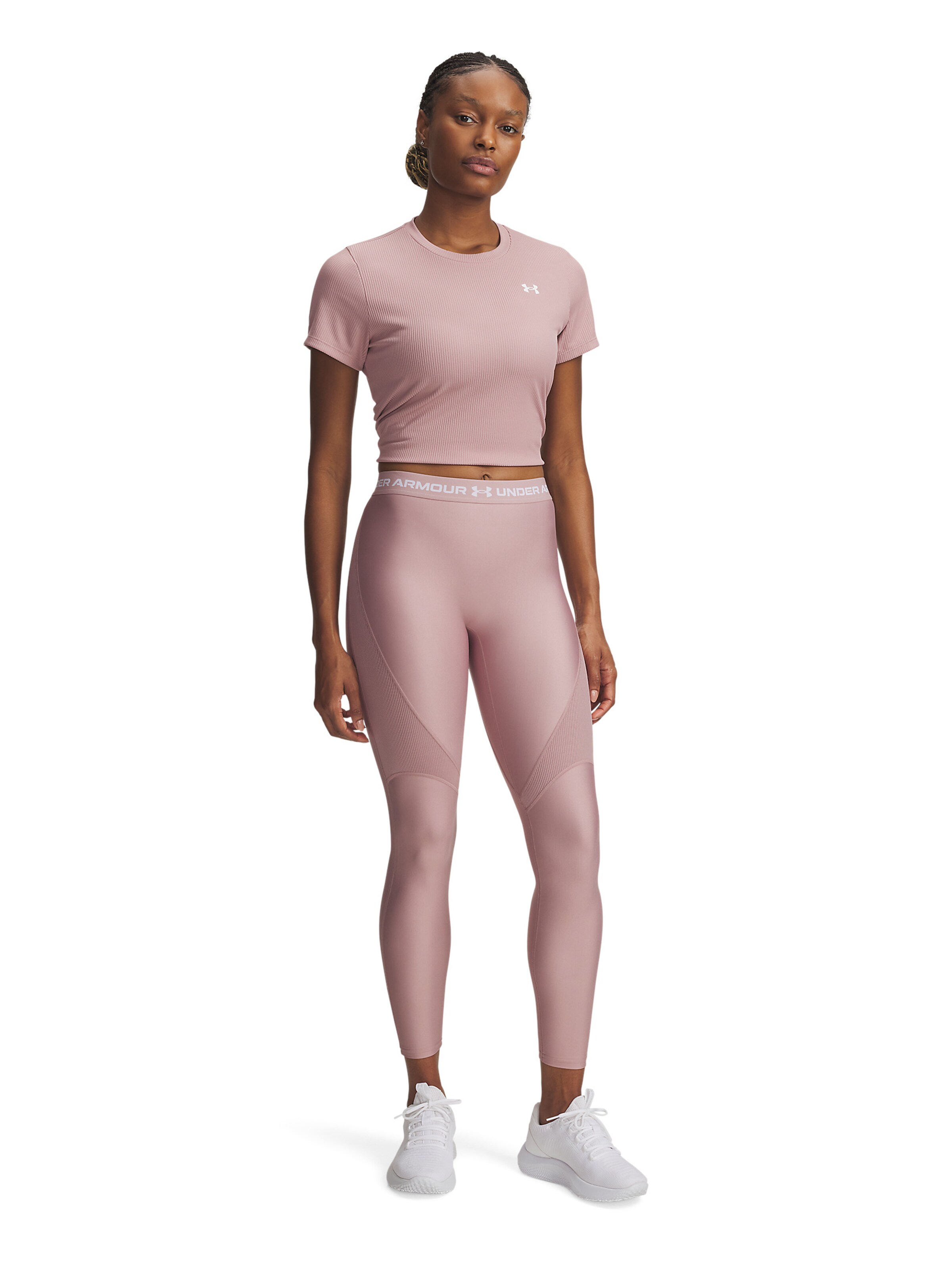 UNDER ARMOUR Skinny Sportbroek in Roze: voorkant