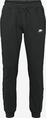KAPPA Tapered Housut 'Banda Braxas' värissä musta: etupuoli