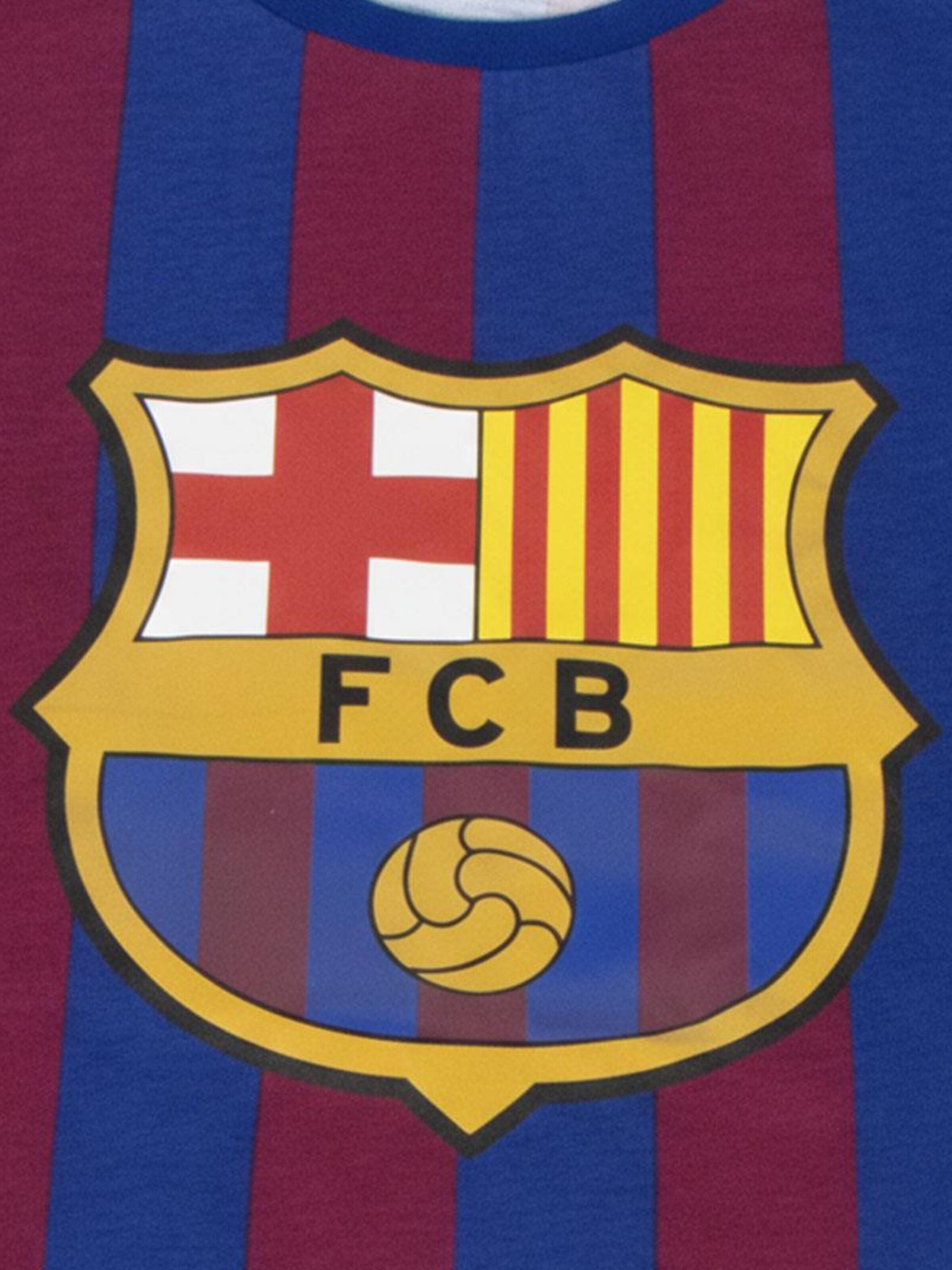 Cerdá Pajamas 'Short Pyjamas Single Jersey FC Barcelona Beige' in Blue