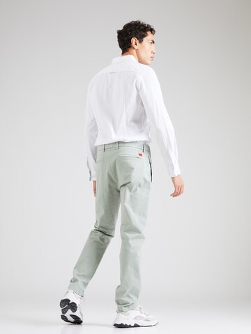 HUGO - Regular Calças chino 'David' em verde