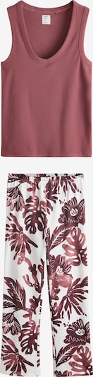 Pižama iš Next, spalva – burgundiško vyno spalva / karmino raudona / balta, Prekių apžvalga