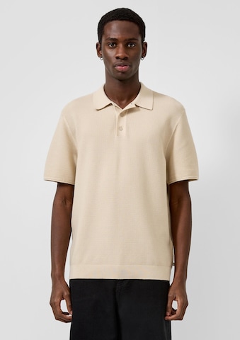 QS Poloshirt in Beige: Vorderseite
