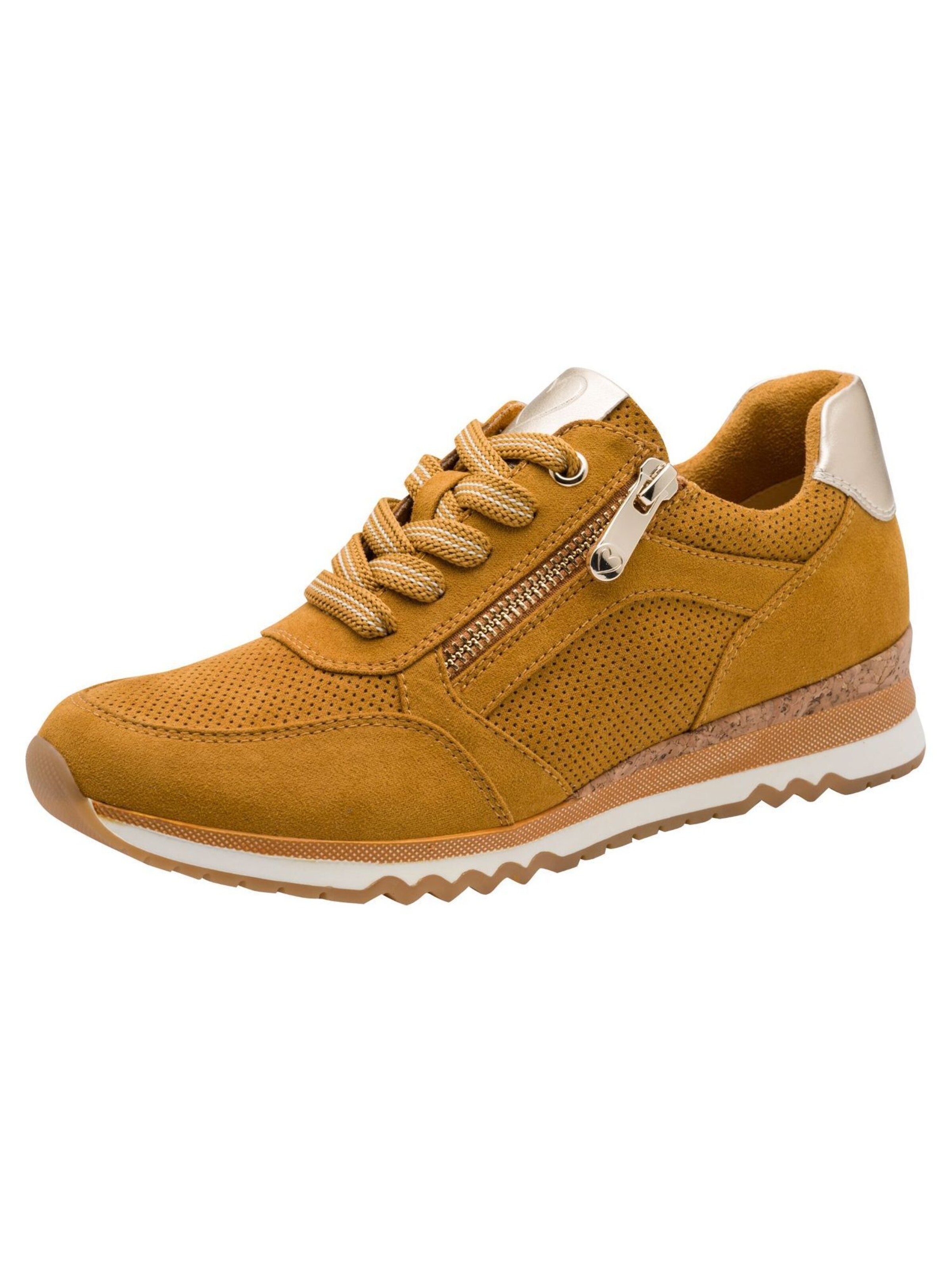Baskets basses MARCO TOZZI en jaune : devant