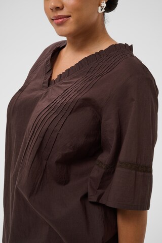 KAFFE CURVE Blouse 'KCvaleria' in Brown