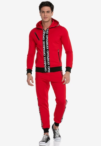 CIPO & BAXX Joggingpak in Rood: voorkant