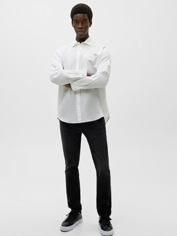 Pull&Bear Слим фит Дънки в черно