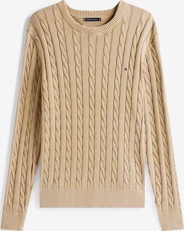 TOMMY HILFIGER Pulover 'CLASSIC' | rjava barva: sprednja stran