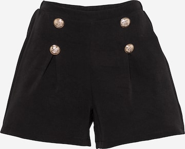 NEW LOOK Regular Pleat-front trousers in Black: front