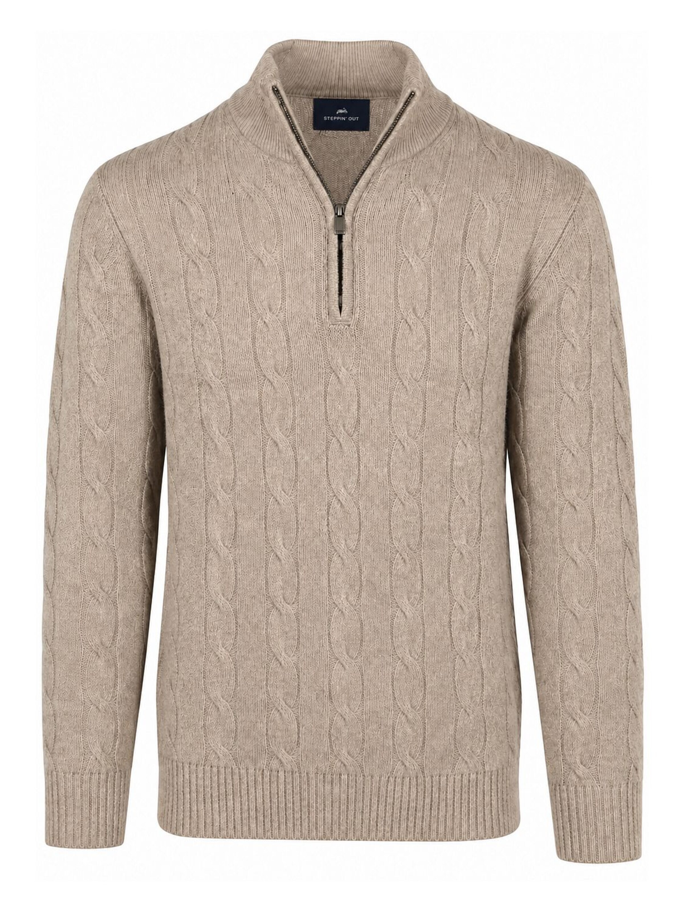 Steppin' out Trui in Beige: voorkant