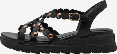 Tamaris Sandale 'Bequeme Ledersandalen mit Keilabsatz' in 36 in schwarz, Produktansicht